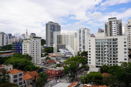 Vista da Sacada de kitnet/studio à venda com 1 quarto, 31m² em Pinheiros, São Paulo