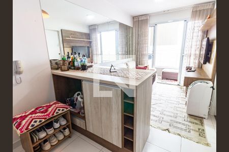 Sala/Cozinha de apartamento à venda com 1 quarto, 37m² em Brás, São Paulo