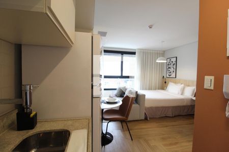 Cozinha Studio de kitnet/studio à venda com 1 quarto, 25m² em Indianópolis, São Paulo