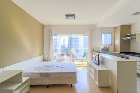 Sala/Quarto de apartamento à venda com 1 quarto, 37m² em Brooklin Paulista, São Paulo