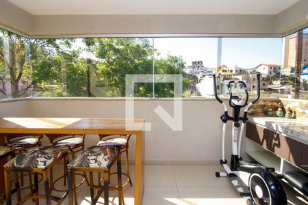 Varanda gourmet de apartamento à venda com 4 quartos, 167m² em Minas Brasil, Belo Horizonte