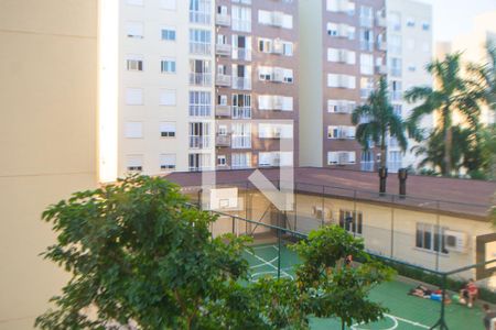 Vista da sala de apartamento à venda com 2 quartos, 58m² em Vila Nova, Porto Alegre