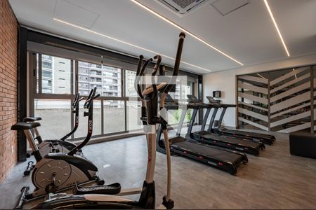 Studio para alugar com 27m², 1 quarto e sem vaga Studio para alugar com 27m², 1 quarto e sem vagaÁrea comum - Academia