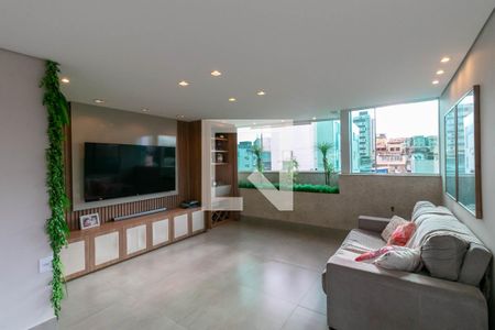 Sala de Tv  de apartamento à venda com 4 quartos, 195m² em Caiçara-adelaide, Belo Horizonte