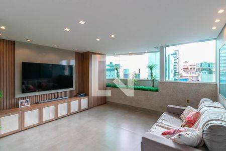 Sala de Tv  de apartamento à venda com 4 quartos, 195m² em Caiçara-adelaide, Belo Horizonte