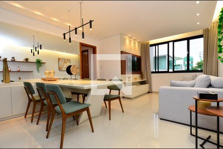 Sala de estar de apartamento à venda com 3 quartos, 87m² em Nova Granada, Belo Horizonte