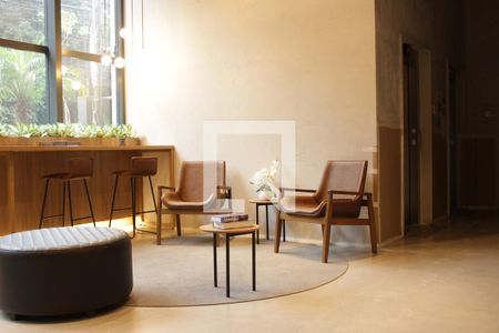 Studio à venda com 27m², 1 quarto e sem vagaHall social