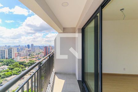 Varanda de kitnet/studio para alugar com 1 quarto, 28m² em Santo Amaro, São Paulo