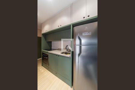 Cozinha de kitnet/studio à venda com 1 quarto, 29m² em Brooklin Paulista, São Paulo