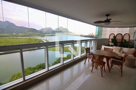 Varanda da Sala de apartamento para alugar com 3 quartos, 128m² em Barra da Tijuca, Rio de Janeiro