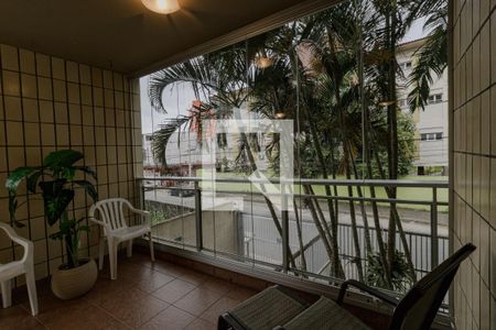 Varanda da Sala de apartamento para alugar com 4 quartos, 135m² em Loteamento João Batista Julião, Guarujá