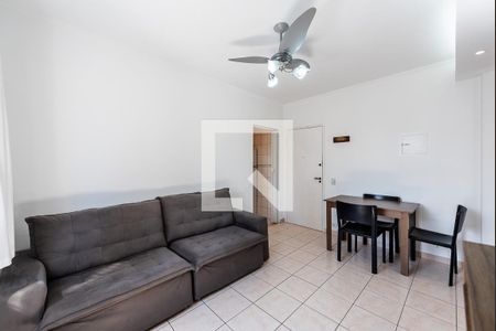 Sala de apartamento para alugar com 1 quarto, 55m² em Boqueirão, Santos