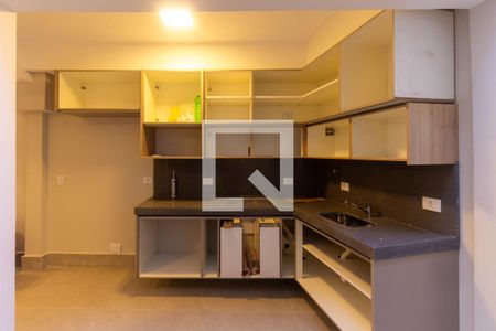 Sala e cozinha de casa de condomínio para alugar com 1 quarto, 110m² em Vila Mariana, São Paulo
