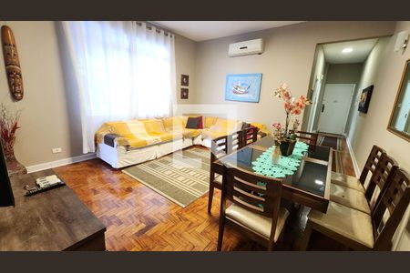 Sala de apartamento para alugar com 3 quartos, 120m² em Gonzaga, Santos