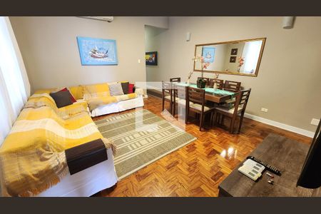 Sala de apartamento para alugar com 3 quartos, 120m² em Gonzaga, Santos