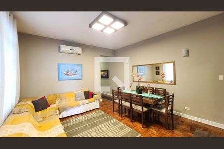 Sala de apartamento para alugar com 3 quartos, 120m² em Gonzaga, Santos