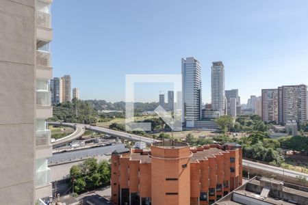 Vista da Sala de apartamento à venda com 1 quarto, 28m² em Jardim Caravelas, São Paulo