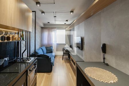 Sala de apartamento à venda com 1 quarto, 28m² em Jardim Caravelas, São Paulo