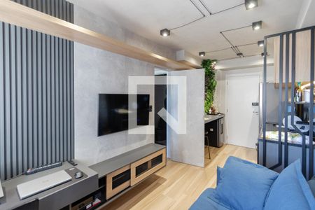 Sala de apartamento à venda com 1 quarto, 28m² em Jardim Caravelas, São Paulo