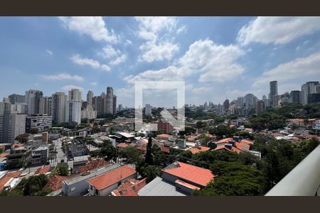 Vista da sacada  de apartamento para alugar com 1 quarto, 55m² em Vila Madalena, São Paulo