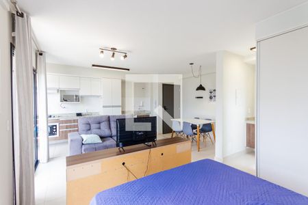 Sala e Quarto de apartamento à venda com 1 quarto, 44m² em Campestre, Santo André