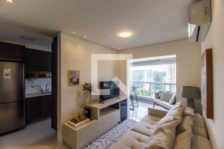 Sala de TV de apartamento para alugar com 2 quartos, 70m² em Empresarial 18 do Forte, Barueri