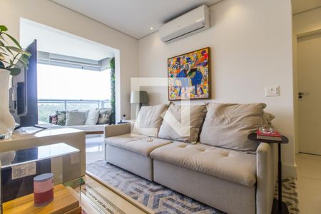 Sala de TV de apartamento para alugar com 2 quartos, 70m² em Empresarial 18 do Forte, Barueri