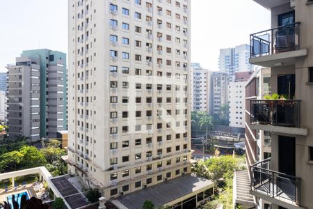 Vista Sala de apartamento à venda com 1 quarto, 57m² em Vila Olímpia, São Paulo