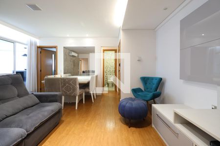 Sala de apartamento para alugar com 3 quartos, 126m² em Vila Scarpelli, Santo André
