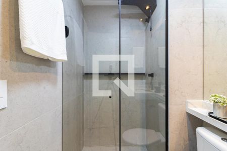 Banheiro da Suíte de apartamento à venda com 1 quarto, 33m² em Vila Olímpia, São Paulo