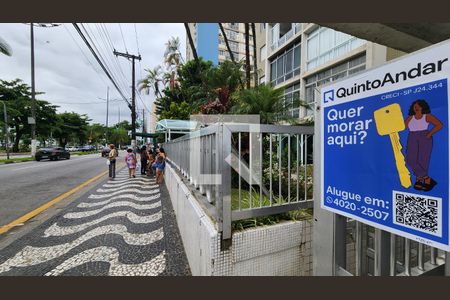 Vista da Rua de apartamento para alugar com 1 quarto, 38m² em Boqueirão, Santos