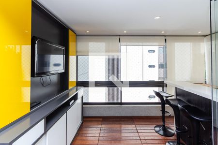 Varanda da Sala de apartamento para alugar com 3 quartos, 173m² em Indianópolis, São Paulo