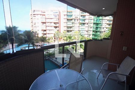 Varanda da Sala de apartamento para alugar com 1 quarto, 74m² em Barra da Tijuca, Rio de Janeiro
