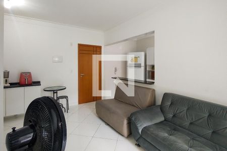Sala de apartamento para alugar com 1 quarto, 55m² em Ocian, Praia Grande