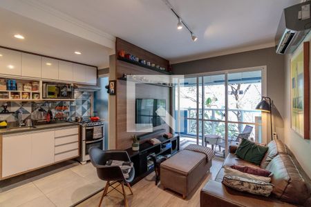 Sala de apartamento para alugar com 1 quarto, 49m² em Vila Andrade, São Paulo