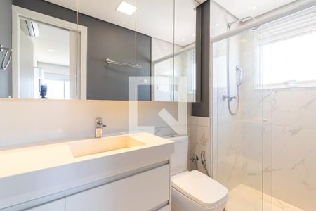 Banheiro da Suíte de apartamento à venda com 2 quartos, 63m² em Vila Olímpia, São Paulo