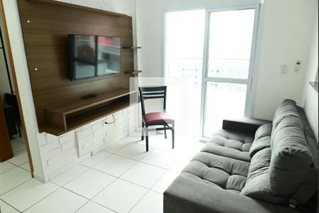 sala de apartamento para alugar com 2 quartos, 60m² em Nova Mirim, Praia Grande