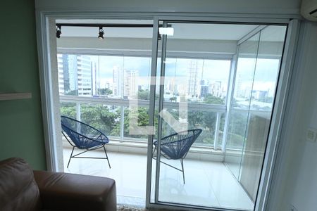 varanda da sala de apartamento para alugar com 2 quartos, 64m² em Setor Oeste, Goiânia