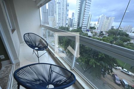 varanda da sala de apartamento para alugar com 2 quartos, 64m² em Setor Oeste, Goiânia