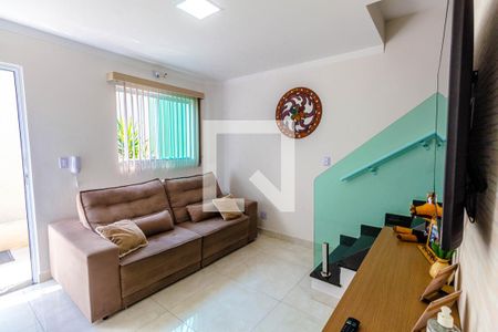Sala de casa de condomínio para alugar com 2 quartos, 62m² em Aviação, Praia Grande
