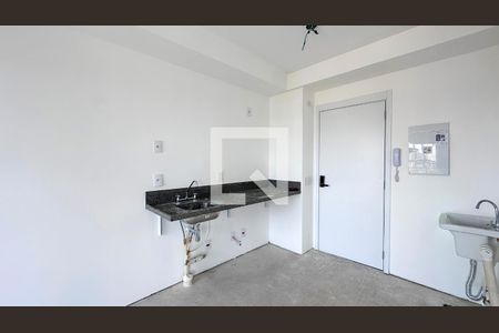 Cozinha de kitnet/studio para alugar com 1 quarto, 28m² em Brooklin, São Paulo