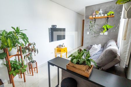 Sala de apartamento à venda com 2 quartos, 92m² em Vila Eldizia, Santo André