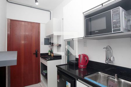 Cozinha de kitnet/studio à venda com 1 quarto, 24m² em Centro Histórico, Porto Alegre