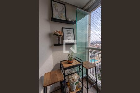 Varanda da sala  de apartamento à venda com 2 quartos, 63m² em Piraporinha, Diadema