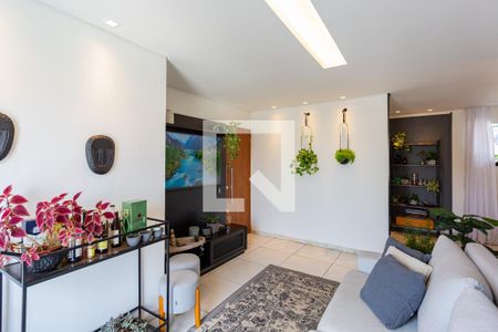 Sala de apartamento à venda com 3 quartos, 95m² em Cruzeiro, Belo Horizonte