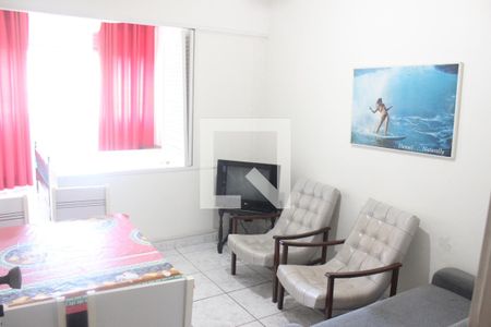 Sala de apartamento para alugar com 1 quarto, 45m² em Centro, São Vicente