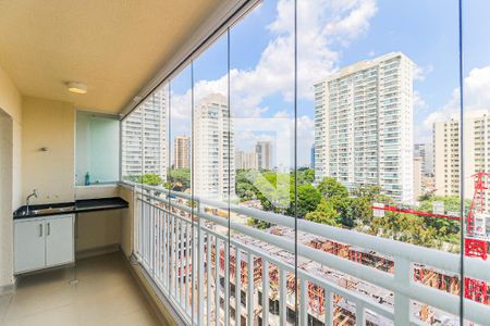 Varanda de apartamento à venda com 1 quarto, 37m² em Santo Amaro, São Paulo