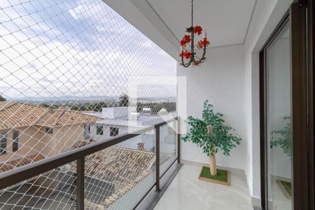 Varanda da sala  de apartamento à venda com 3 quartos, 101m² em Trevo, Belo Horizonte