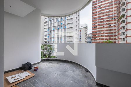 Sala - Varanda de apartamento para alugar com 1 quarto, 54m² em Jardim Paulista, São Paulo