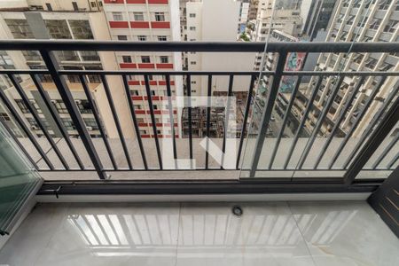Varanda do Studio de kitnet/studio para alugar com 1 quarto, 21m² em República, São Paulo